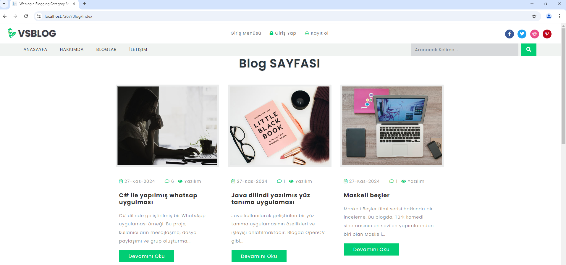 Web Blog Sitesi